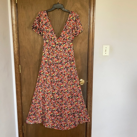 Rewind long floral print dress w criss cross in back boho XS XXL jr - Picture 3 of 17